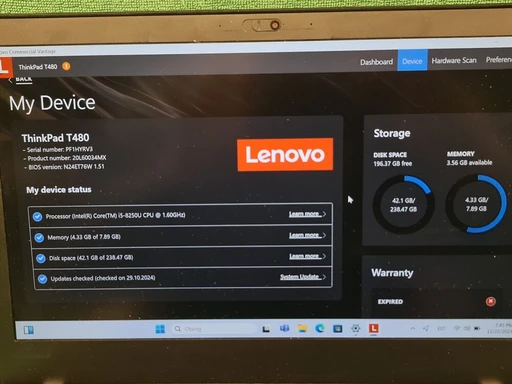Listx - Lenovo ThinkPad T480 business class laptop